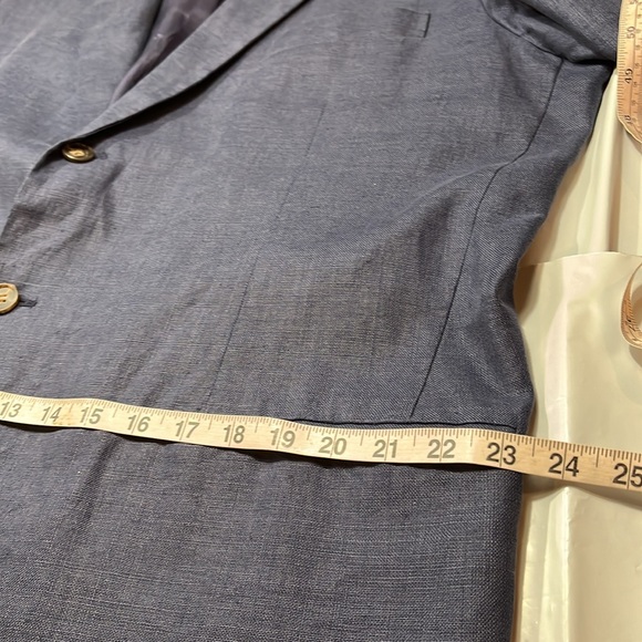 Gap BLUE LINEN BLAZER MENS XL lined button up 112533-97-1 JACKET summer vintage - Picture 9 of 16